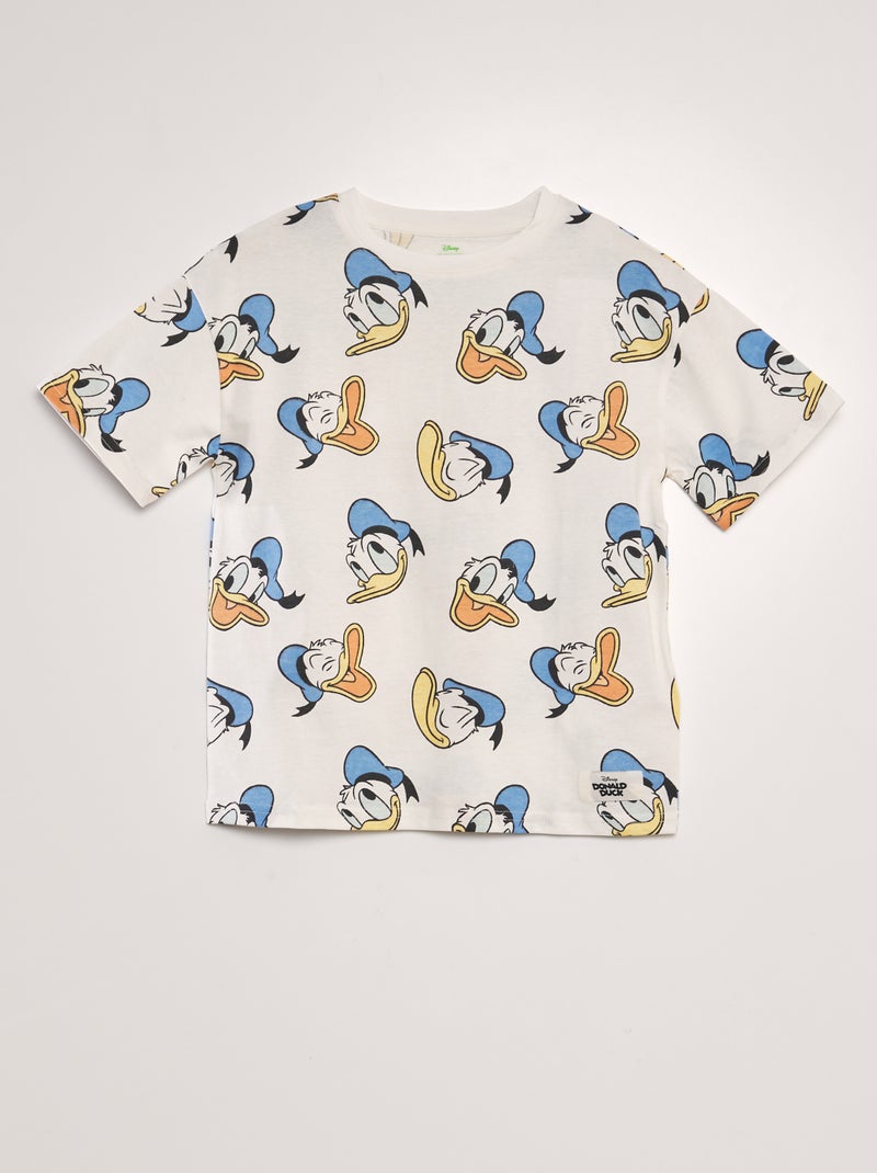 Donald Duck-T-shirt met korte mouw WIT - Kiabi