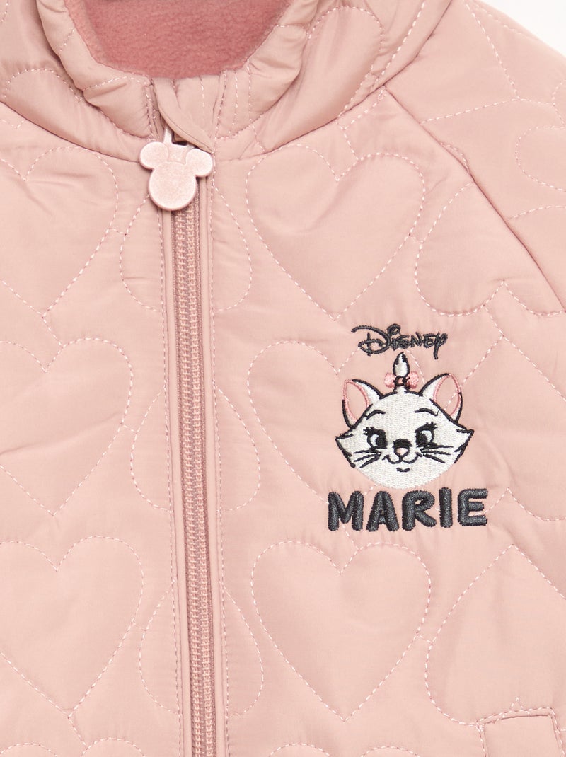 Donsjack met capuchon en fleecevoering 'Disney' 'Marie' Rose - Kiabi