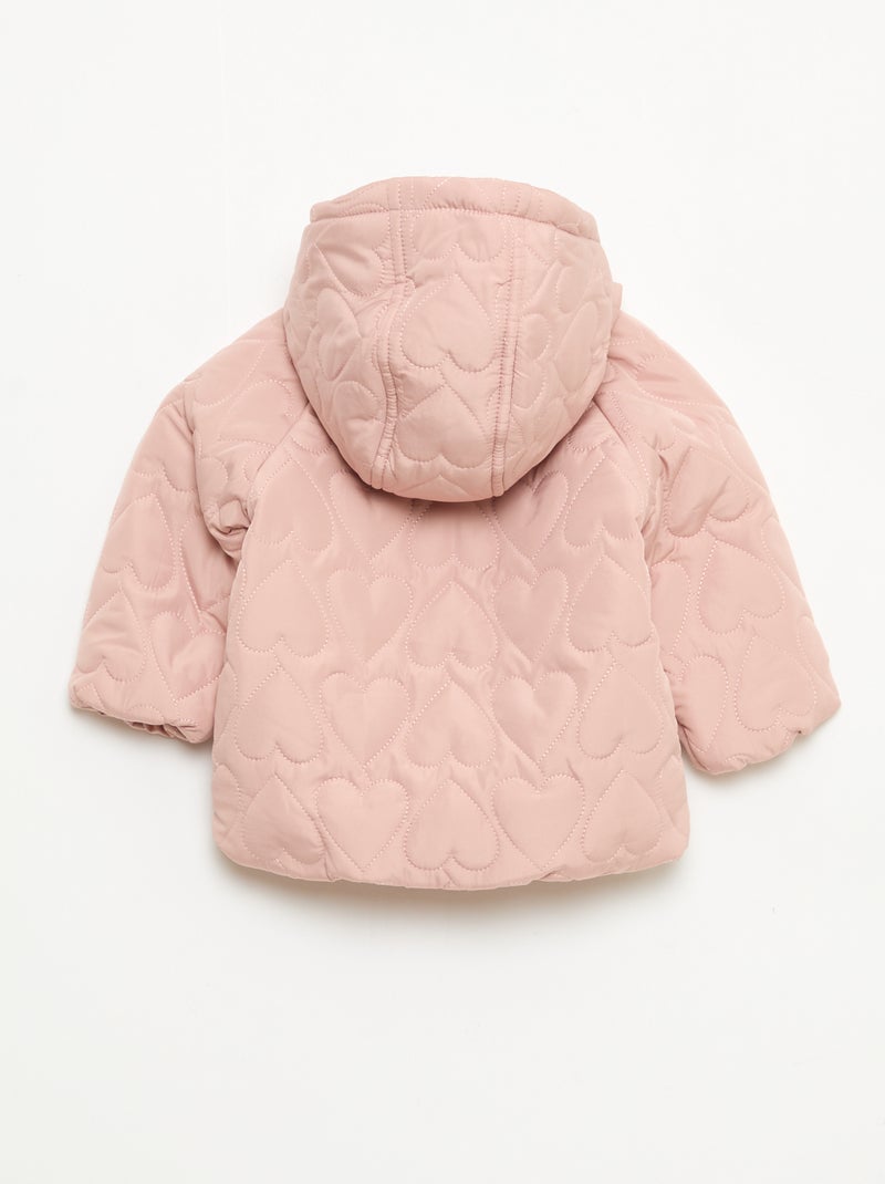 Donsjack met capuchon en fleecevoering 'Disney' 'Marie' Rose - Kiabi