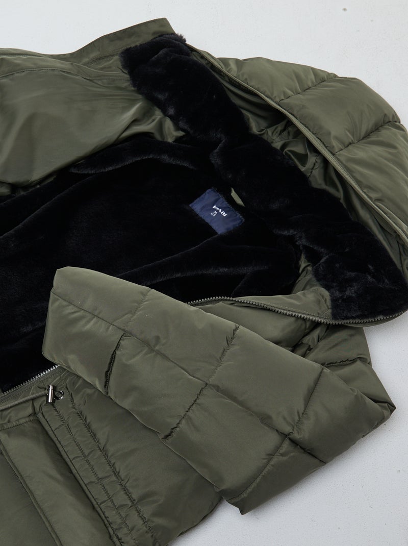 Donsjack met draagcover | Zwangerschapsmodel Groen - Kiabi