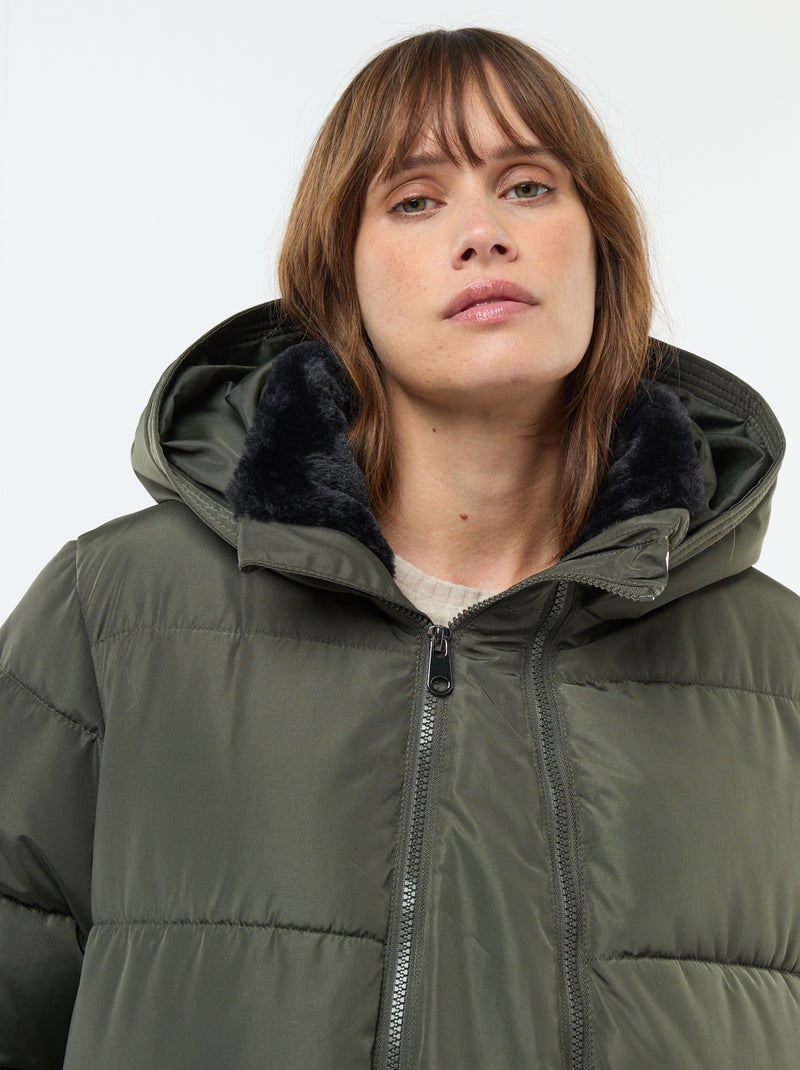 Donsjack met draagcover | Zwangerschapsmodel Groen - Kiabi