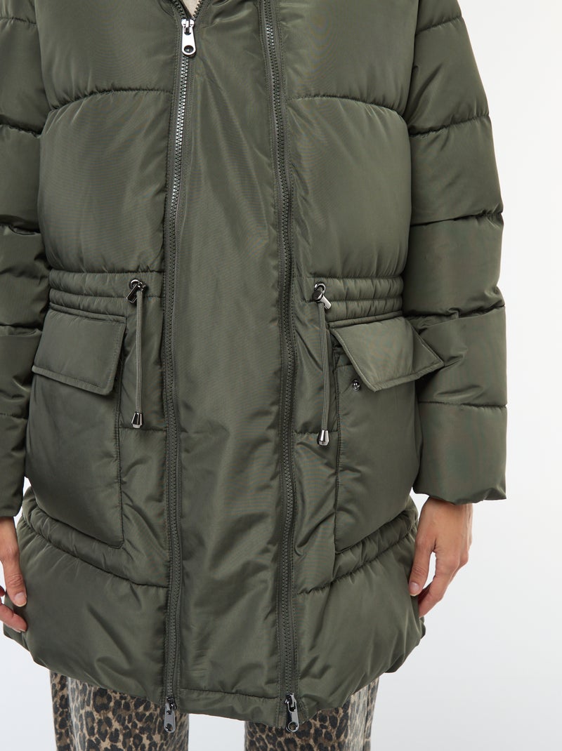 Donsjack met draagcover | Zwangerschapsmodel Groen - Kiabi