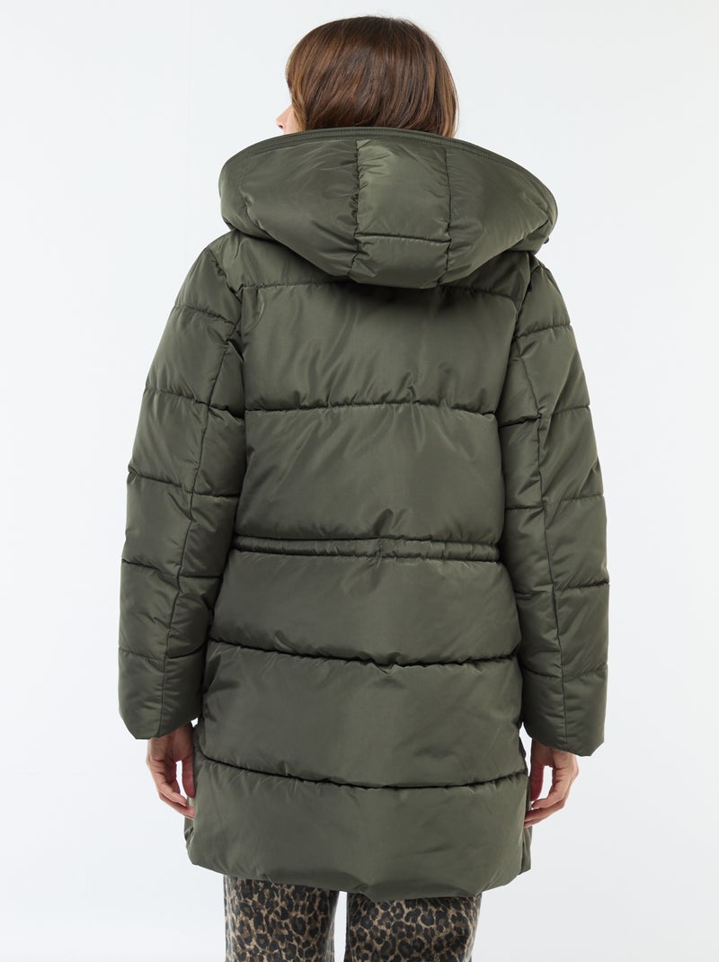 Donsjack met draagcover | Zwangerschapsmodel Groen - Kiabi