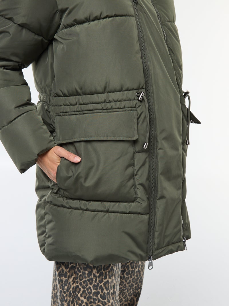 Donsjack met draagcover | Zwangerschapsmodel Groen - Kiabi