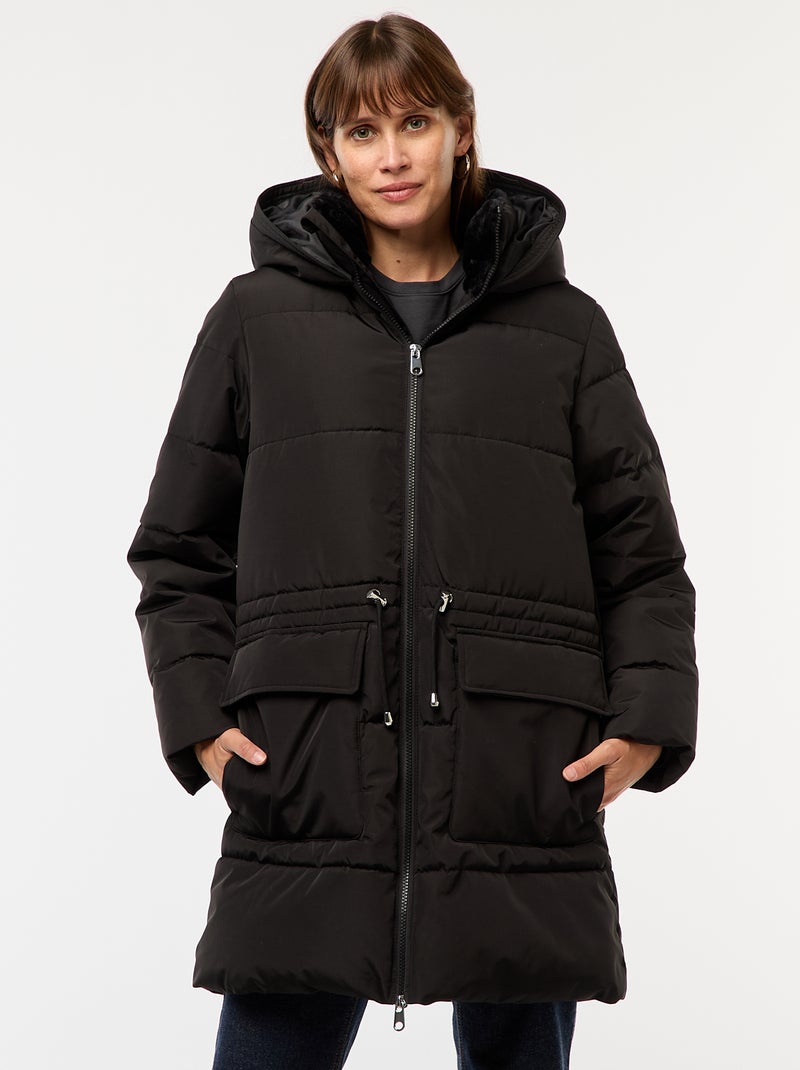 Donsjack met draagcover | Zwangerschapsmodel zwart - Kiabi