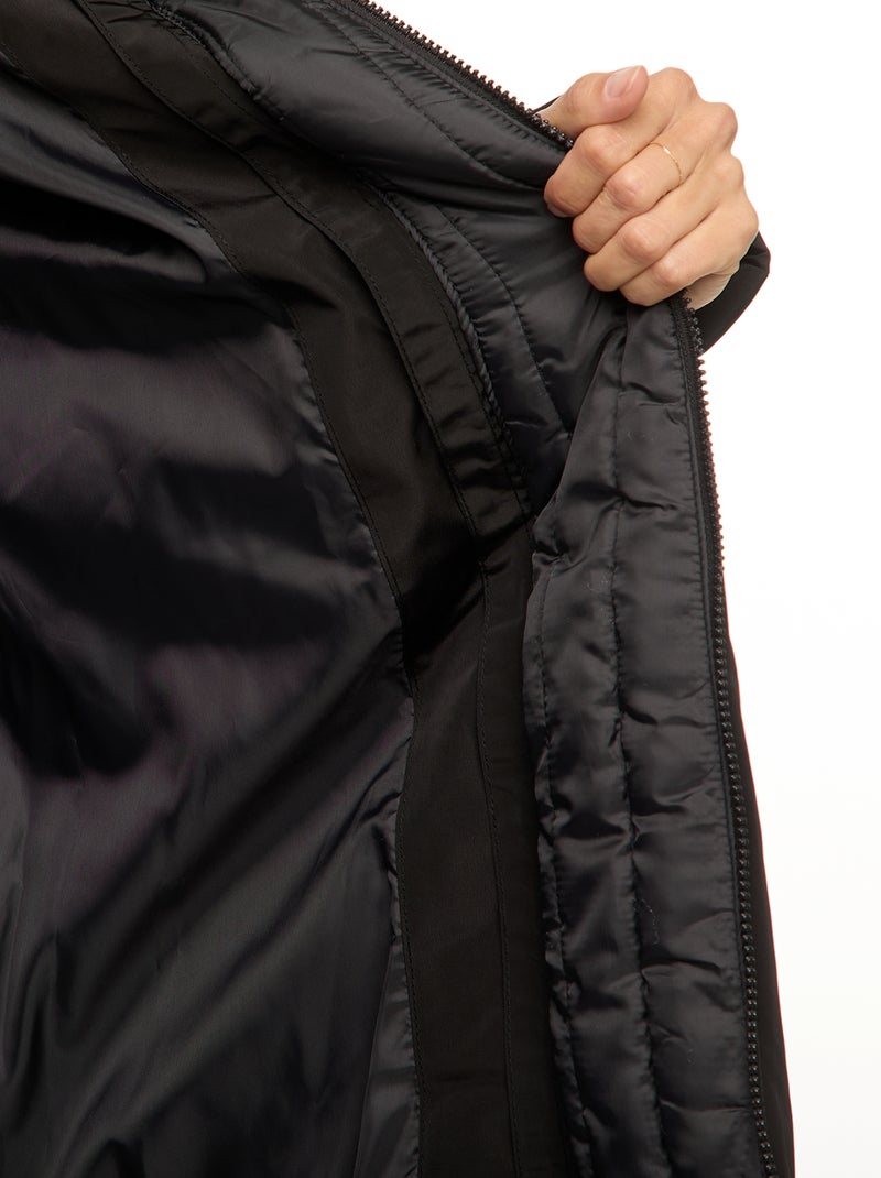 Donsjack met draagcover | Zwangerschapsmodel zwart - Kiabi