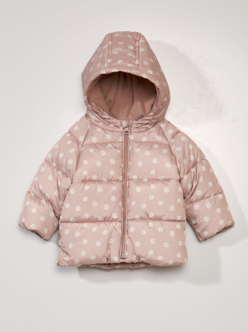 Donsjasje met capuchon en print ROSE - Kiabi