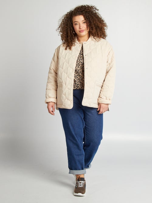 Doorgestikt donsjack met afneembare mouwen - Kiabi