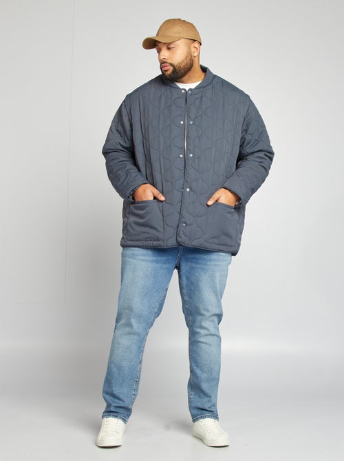 Doorgestikt donsjack met afneembare mouwen - Kiabi