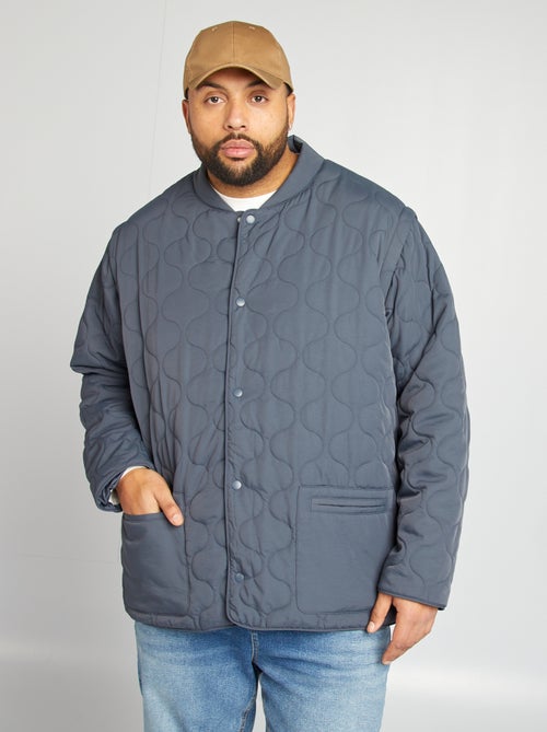 Doorgestikt donsjack met afneembare mouwen - Kiabi