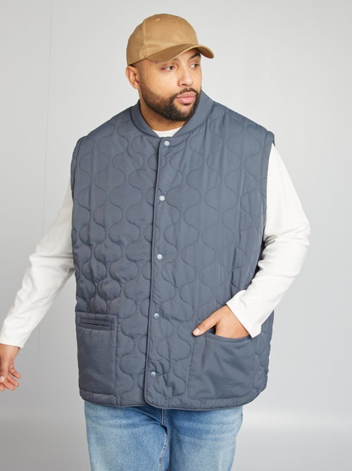 Doorgestikt donsjack met afneembare mouwen - Kiabi