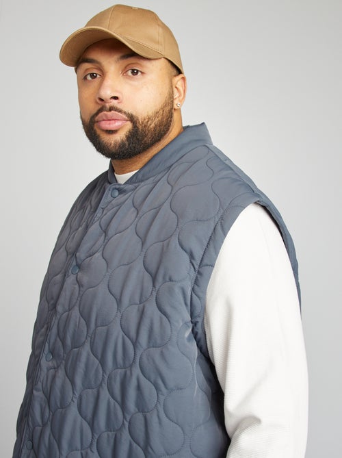 Doorgestikt donsjack met afneembare mouwen - Kiabi