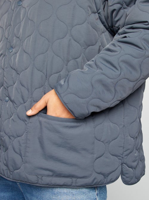 Doorgestikt donsjack met afneembare mouwen - Kiabi