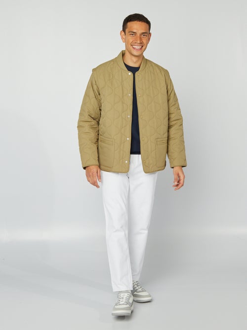 Doorgestikt donsjack met afneembare mouwen - Kiabi