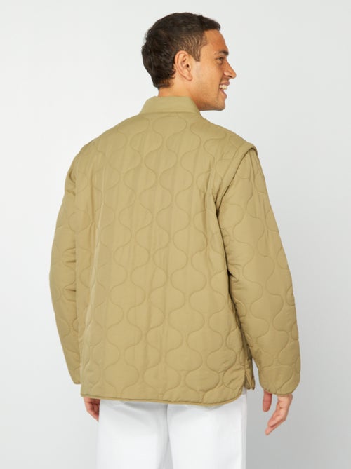 Doorgestikt donsjack met afneembare mouwen - Kiabi