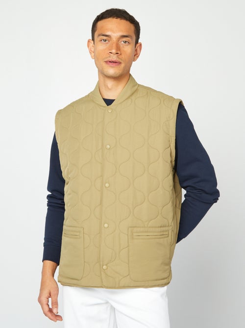 Doorgestikt donsjack met afneembare mouwen - Kiabi