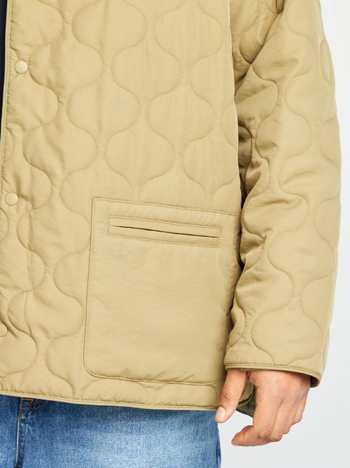 Doorgestikt donsjack met afneembare mouwen - Kiabi