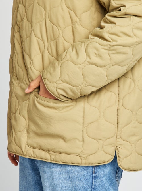 Doorgestikt donsjack met afneembare mouwen - Kiabi