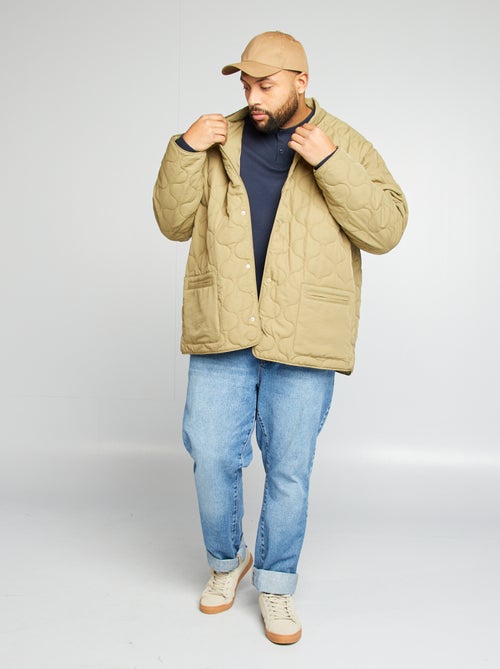 Doorgestikt donsjack met afneembare mouwen - Kiabi