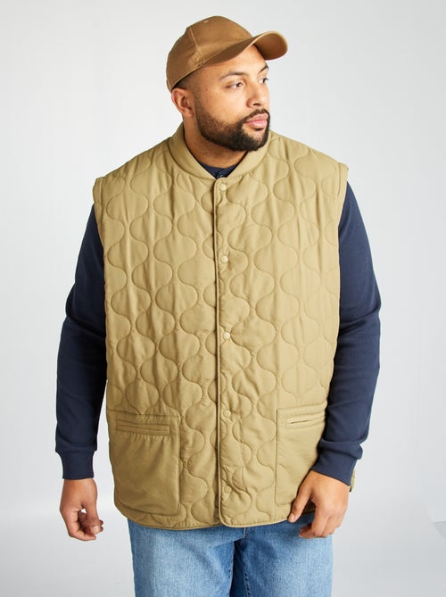 Doorgestikt donsjack met afneembare mouwen - Kiabi