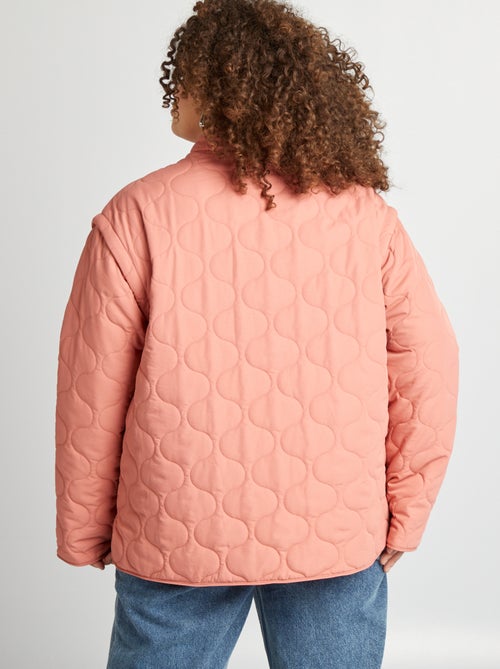 Doorgestikt donsjack met afneembare mouwen - Kiabi