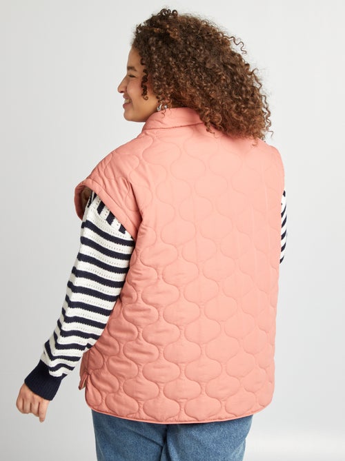 Doorgestikt donsjack met afneembare mouwen - Kiabi