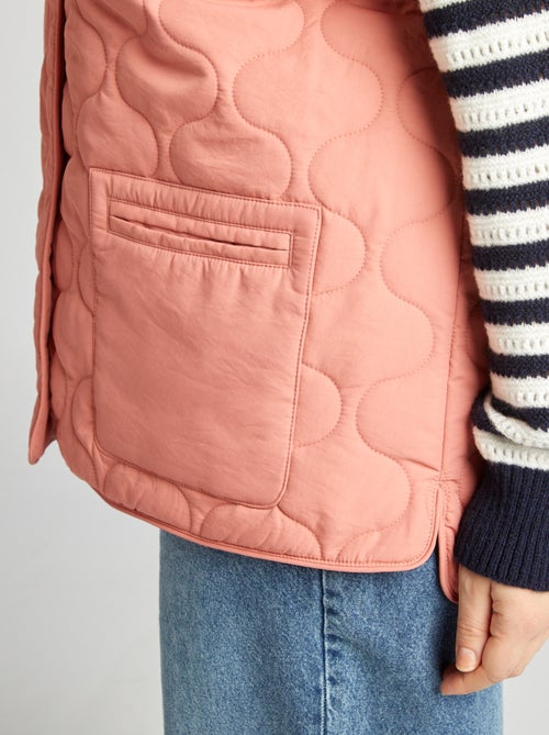 Doorgestikt donsjack met afneembare mouwen - Kiabi