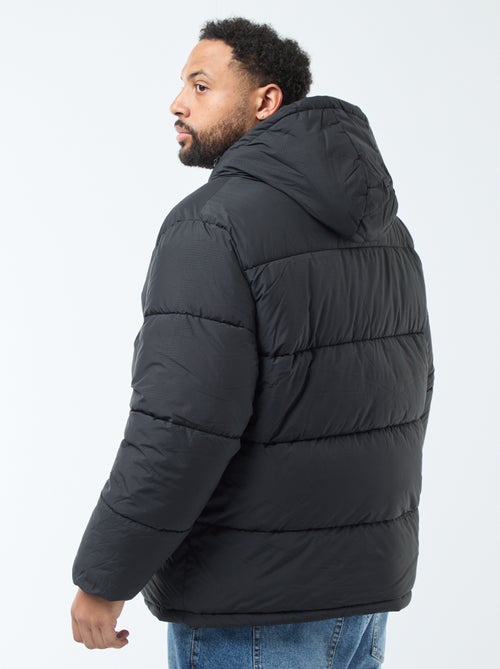 Doorgestikt warm donsjack met capuchon - Kiabi