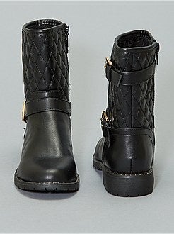 Doorgestikte laarsjes met bikerlook - Kiabi