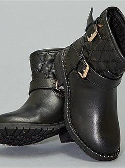 Doorgestikte laarsjes met bikerlook - Kiabi