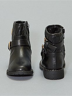Doorgestikte laarsjes met bikerlook - Kiabi