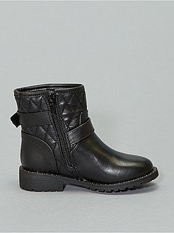 Doorgestikte laarsjes met bikerlook - Kiabi