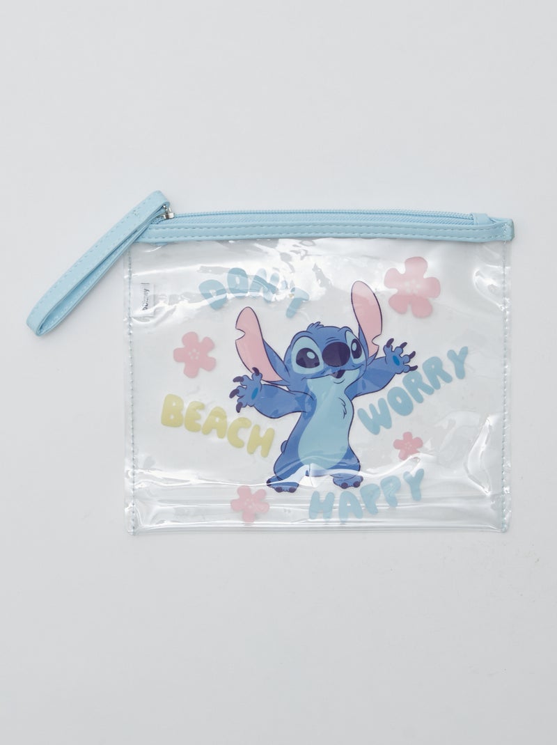 Doorschijnend tasje 'Stitch' 'Disney' BLAUW - Kiabi