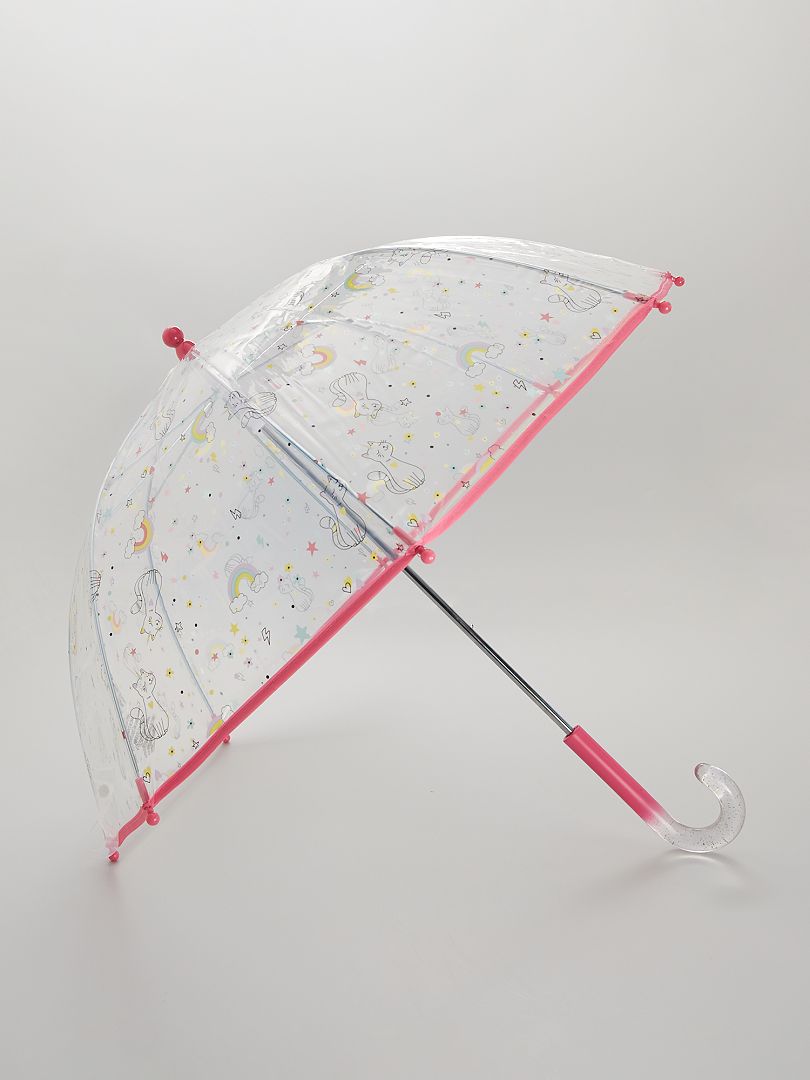 buis geweten vertalen Doorzichtige paraplu met 'kat'- en 'regenboog'-print - WIT - Kiabi - 6.00€
