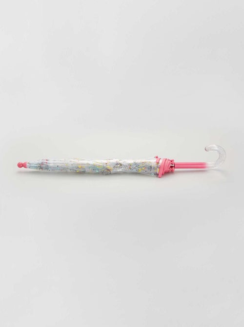 Doorzichtige paraplu met 'kat'- en 'regenboog'-print - Kiabi