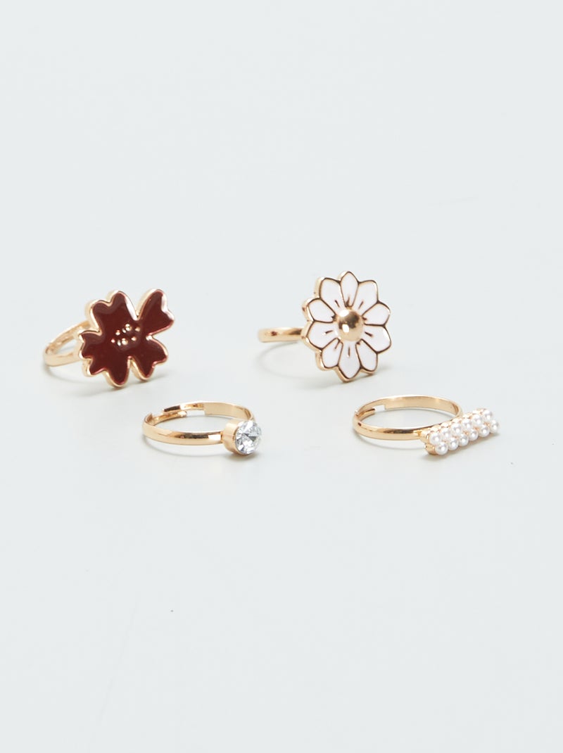 Doosje met 4 ringen ROSE - Kiabi
