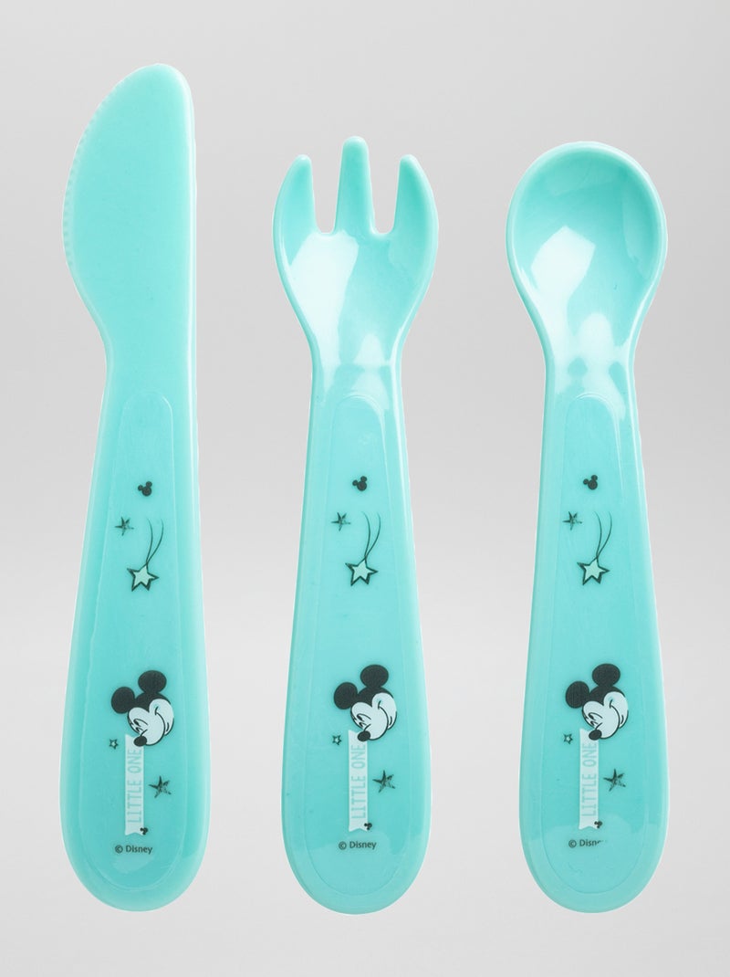 Driedelig bestek 'Mickey' BLAUW - Kiabi