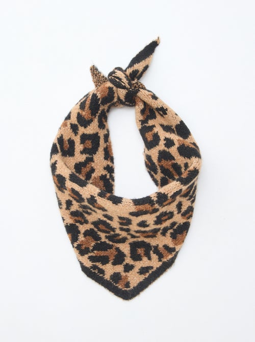 Driehoekige sjaal met luipaardpatroon - Kiabi