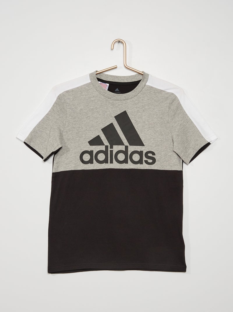 Driekleurig T-shirt 'adidas' ZWART - Kiabi