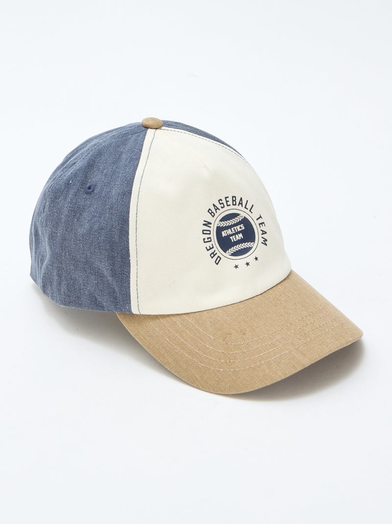 Driekleurige honkbalpet Blauw - Kiabi