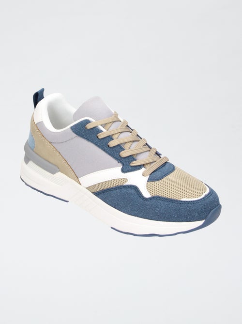 Driekleurige, lage sneakers - Kiabi