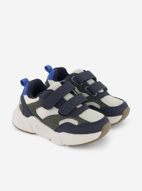Driekleurige sneakers met klittenband - Kiabi