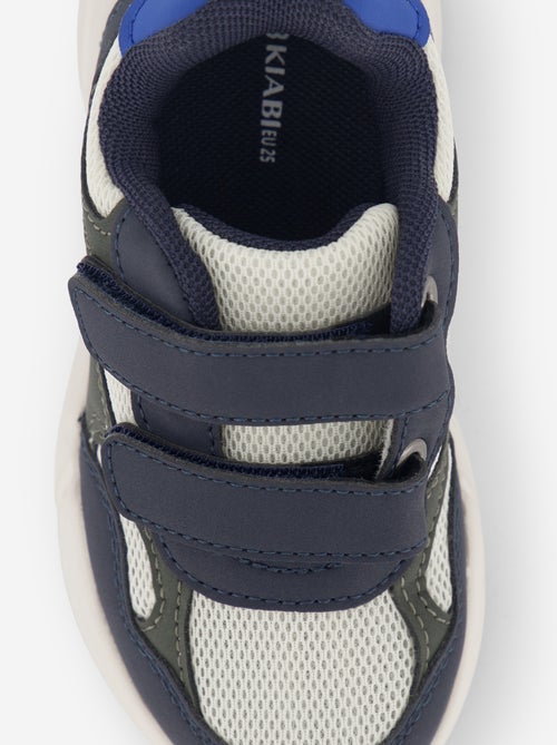 Driekleurige sneakers met klittenband - Kiabi