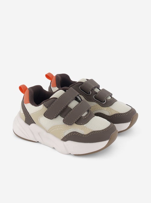 Driekleurige sneakers met klittenband - Kiabi