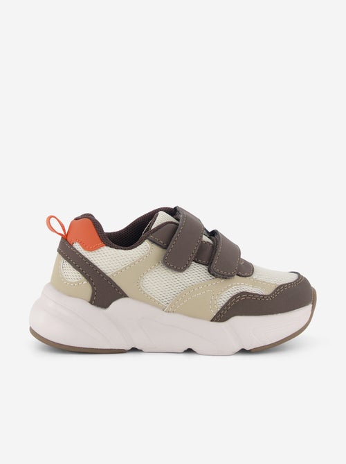 Driekleurige sneakers met klittenband - Kiabi
