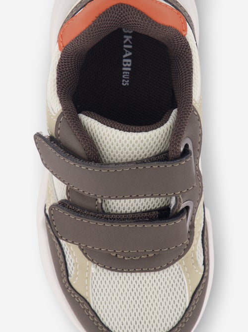 Driekleurige sneakers met klittenband - Kiabi