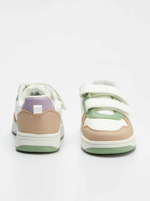 Driekleurige sneakers met klittenband - Kiabi