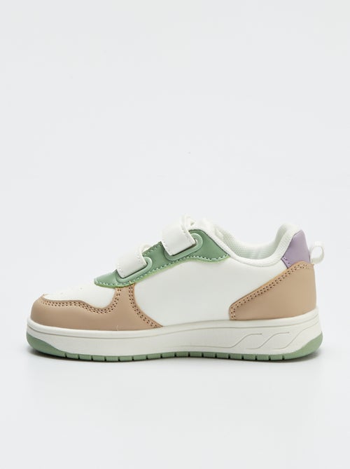 Driekleurige sneakers met klittenband - Kiabi