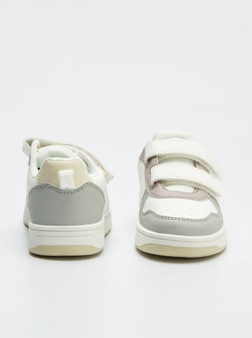 Driekleurige sneakers met klittenband - Kiabi