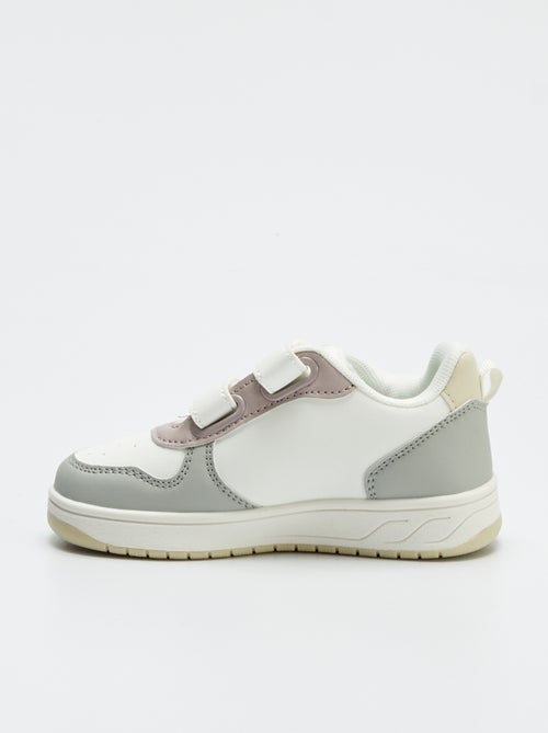 Driekleurige sneakers met klittenband - Kiabi